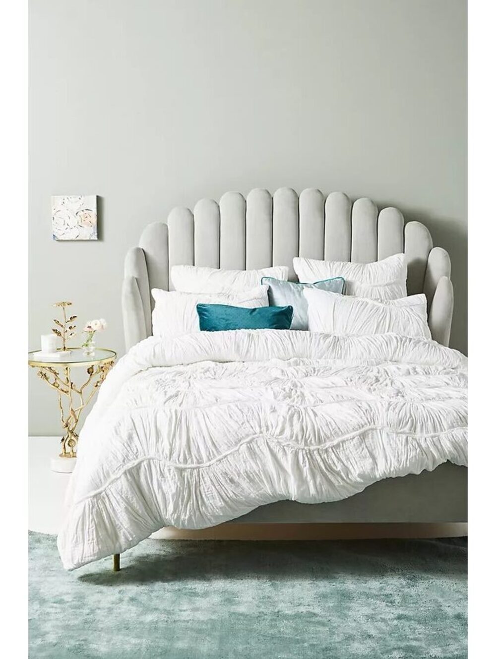 New Anthropologie Ruched Wave Quilt Size King